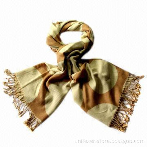 Jacquard Warm Scarf, Customized Materials are Accepted, Fashionable Design